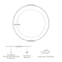 Dimension and descriptive image of white gold wu xing graduated diamond bracelet