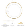 Dimension and descriptive image of yellow gold wu xing graduated diamond bracelet