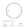 Dimension and descriptive image of  yun xing classic tennis bracelet 