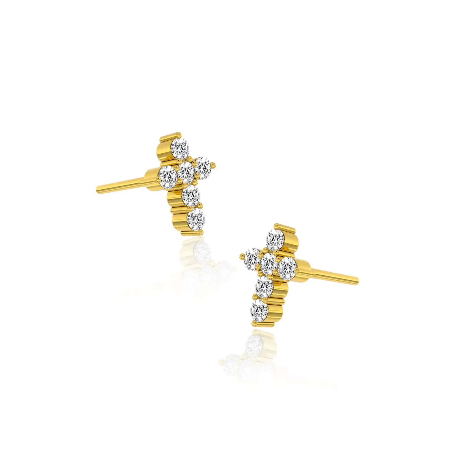Cross radiance diamond earrings for office wear