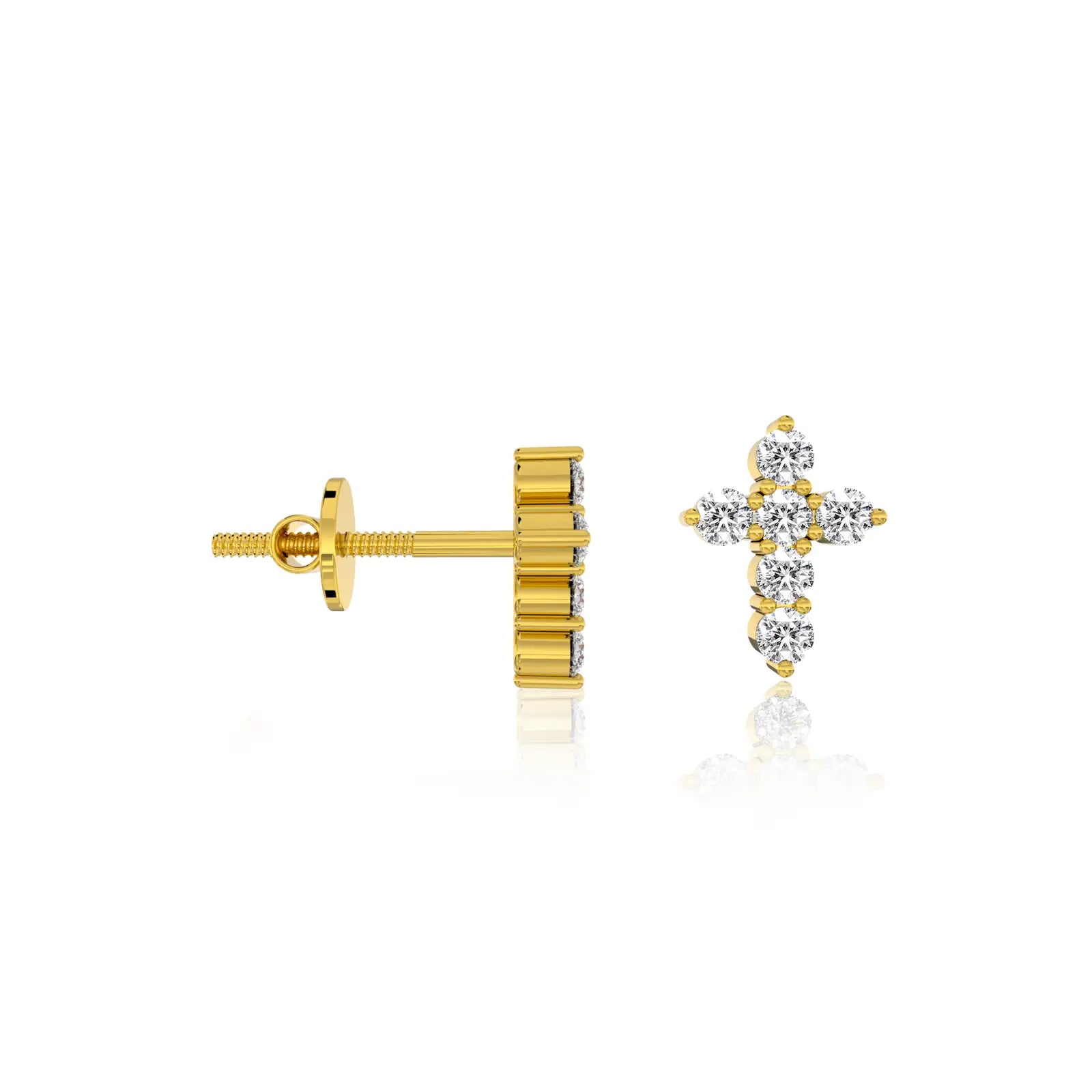  Cross radiance diamond earrings valentine gift for women
