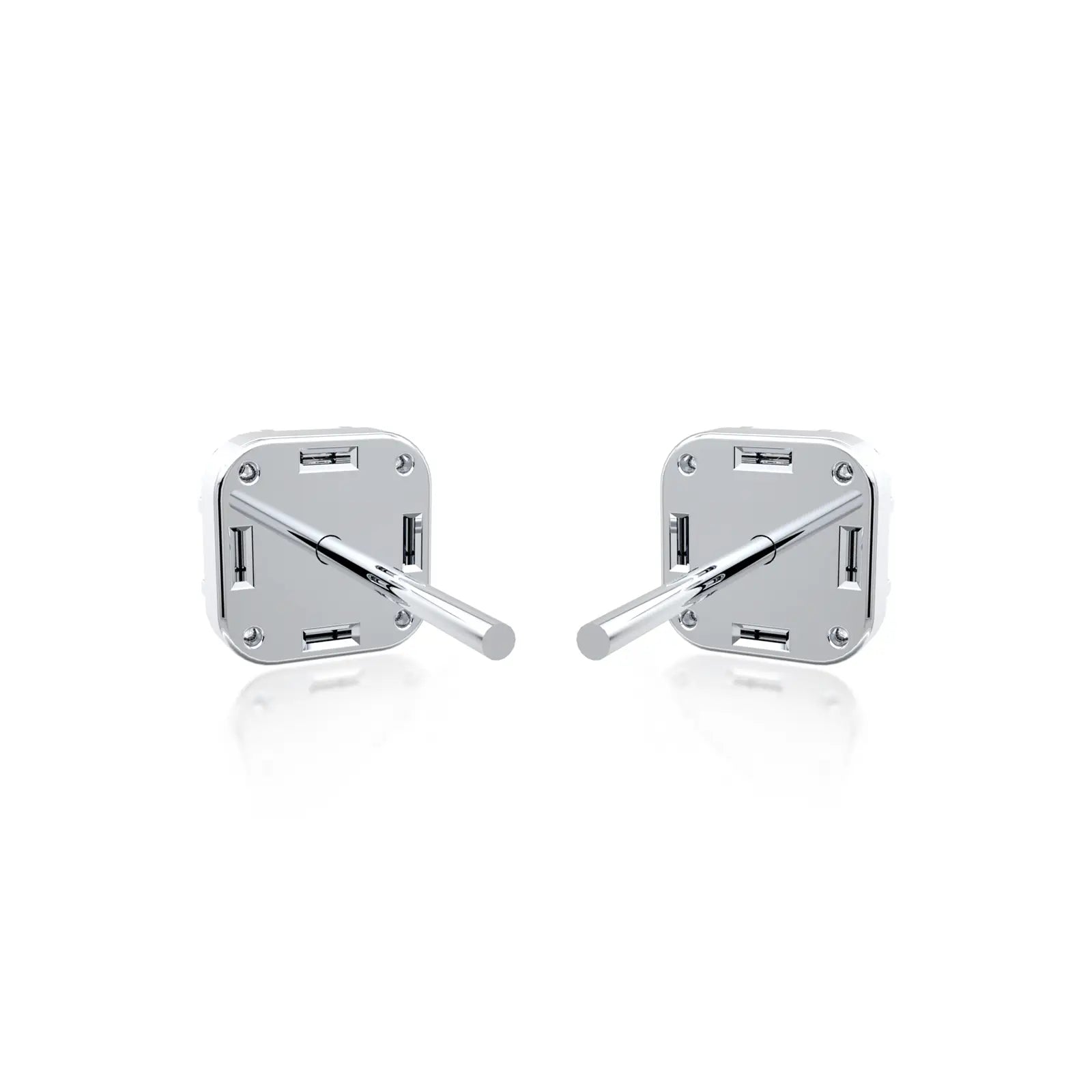 Fortune baguette diamond ear studs valentine gift for women
