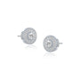 Fortune bloom diamond cluster ear studs for office wear