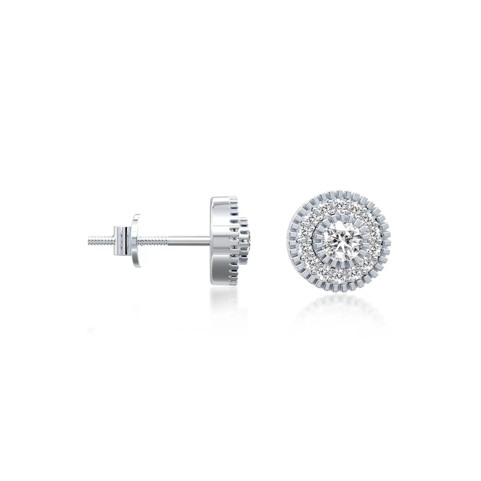 Fortune bloom diamond cluster ear studs for pretty girls