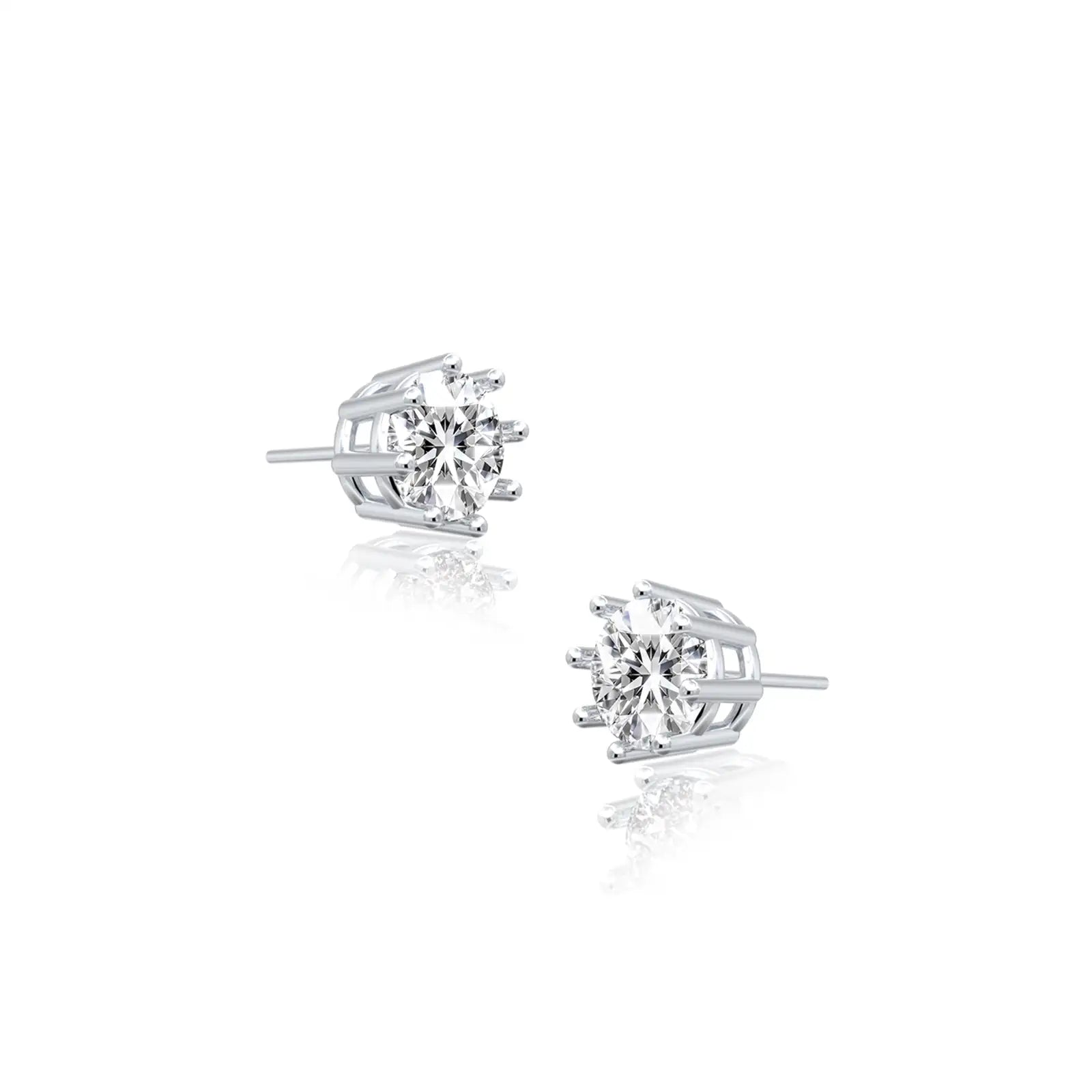 Snowflake bliss diamond stud earrings for office wear
