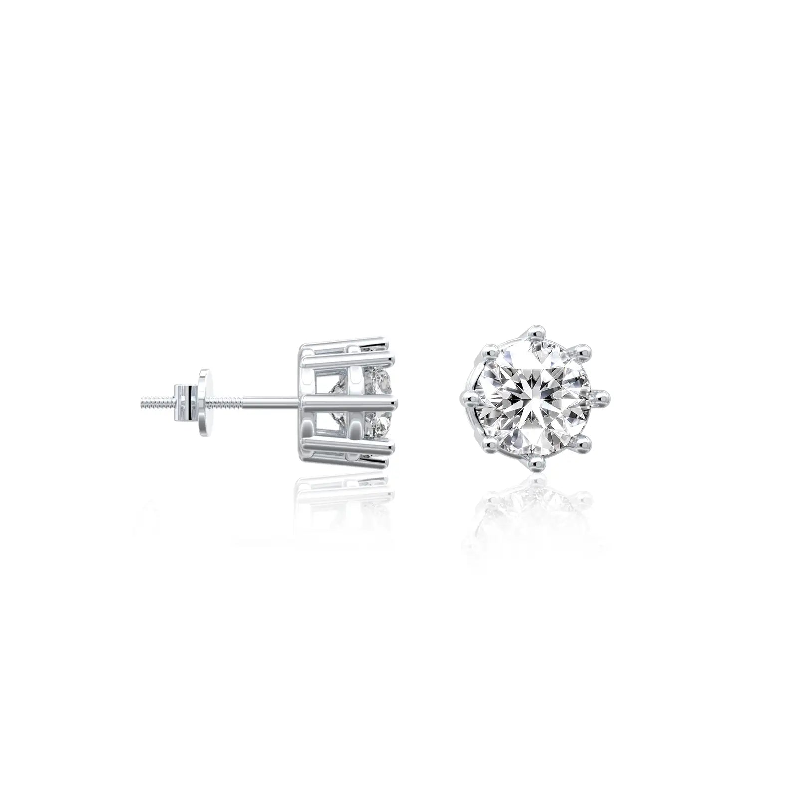 Stylish snowflake bliss diamond stud earrings