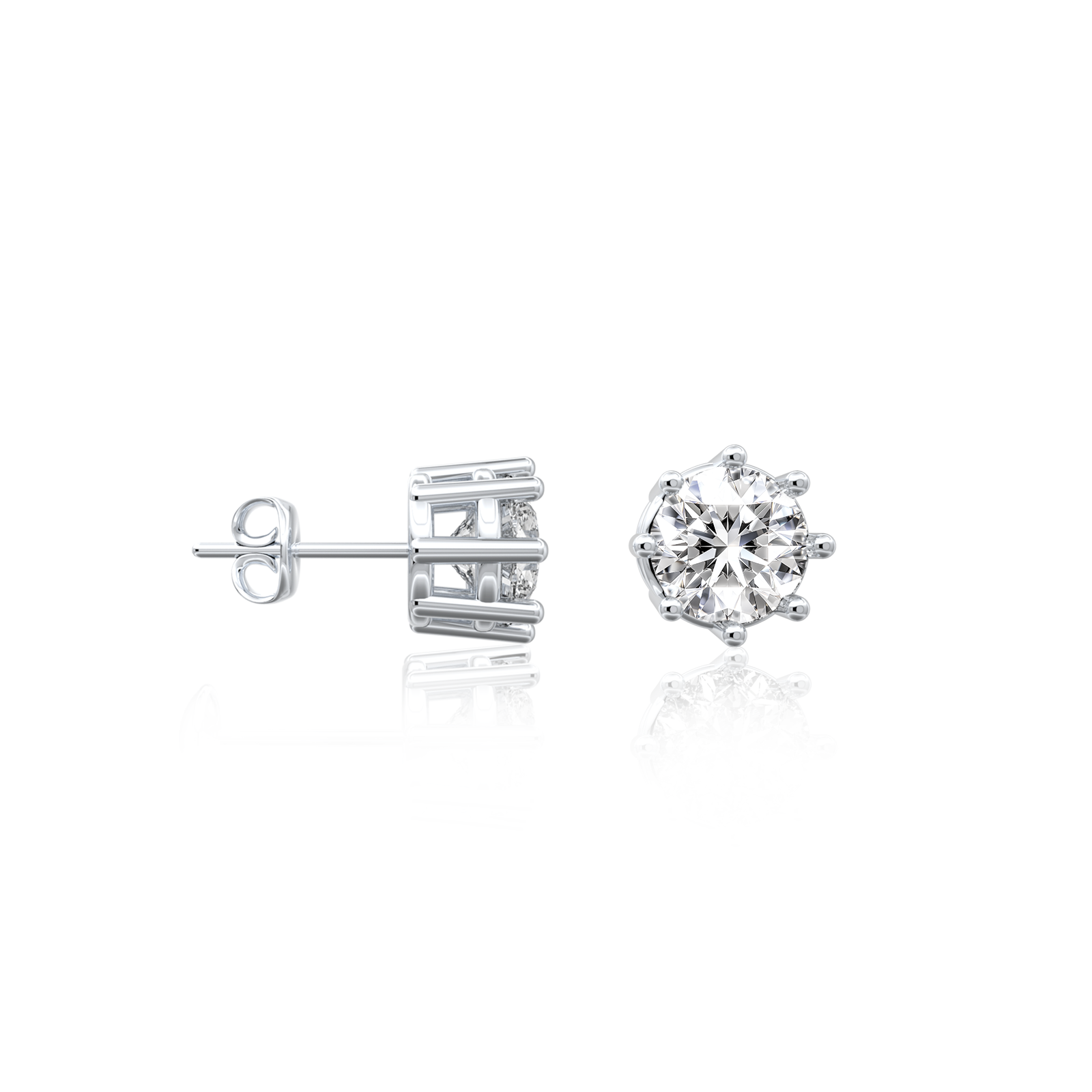 Trending snowflake bliss diamond stud earrings for women