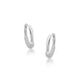 Rectangular diamond hoop earrings for office wear