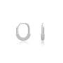 Trending rectangular diamond hoop earrings for women