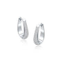 Pear frost diamond hoops for office wear
