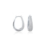 Trending pear frost diamond hoops for women
