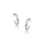 White gold tunnel hoop diamond earrings