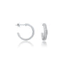 Tunnel hoop diamond earrings for office  wear