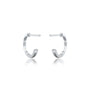 Tunnel hoop diamond earrings for women