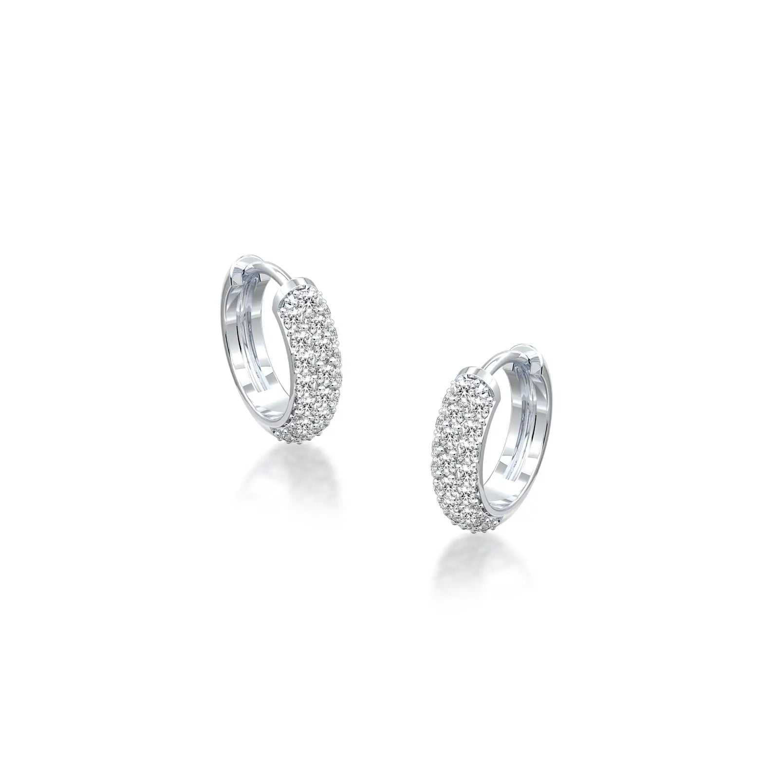 Blaze bar diamond ear hoops