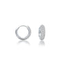 Blaze bar diamond ear hoops for office wear