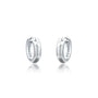 Trendy blaze bar diamond ear hoops 