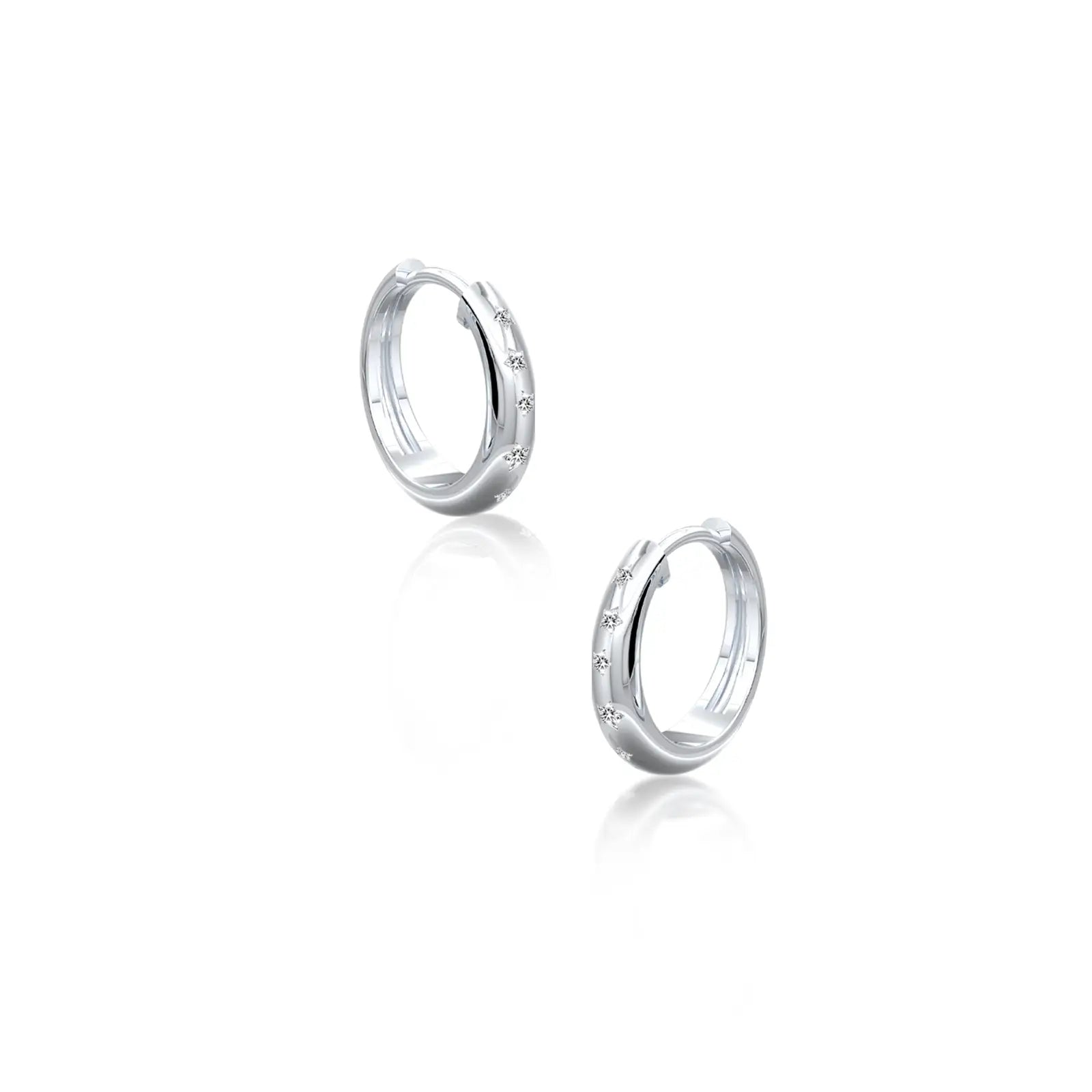 Stardust trail diamond drop earrings