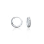 White gold stardust trail diamond drop earrings