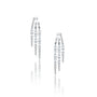 Twin fall chain diamond drop earrings
