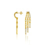 Charming twin fall chain diamond drop earrings 