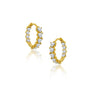 Stylish Forever hearts hoop diamond earrings 