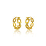 Unique cube chain diamond earrings
