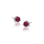 January Birthstone Garnet Earrings white gold