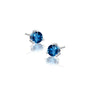 White gold september birthstone london blue topaz earrings