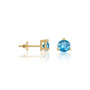Fortune march birthstones swiss blue topaz earrings