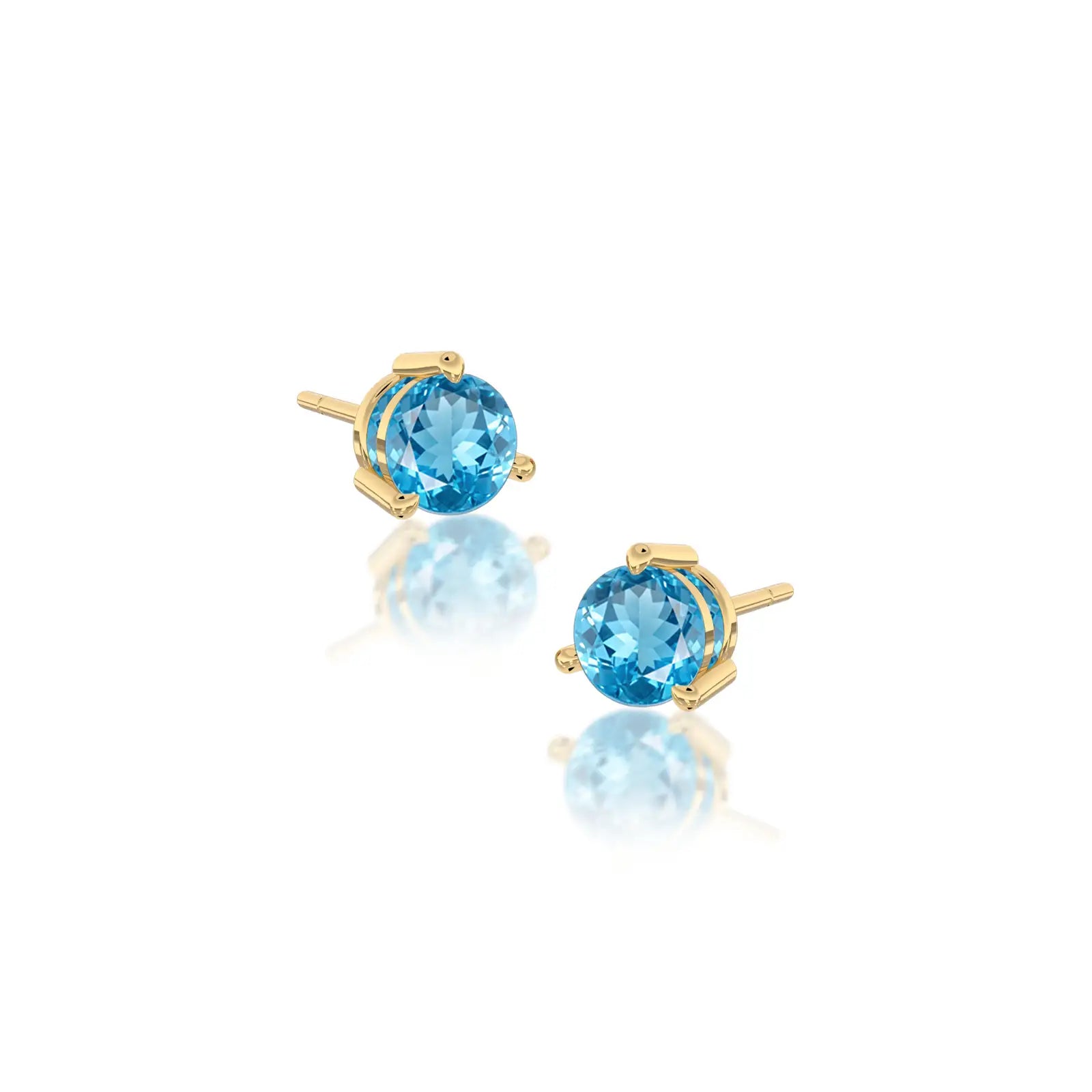 March birthstones swiss blue topaz earrings