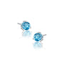 White gold march birthstones swiss blue topaz earrings
