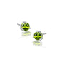 White gold august birthstone peridot earrings