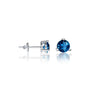 White gold unique september birthstone london blue topaz earrings