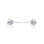 Fortune white gold april birthstone white topaz earrings for office wear