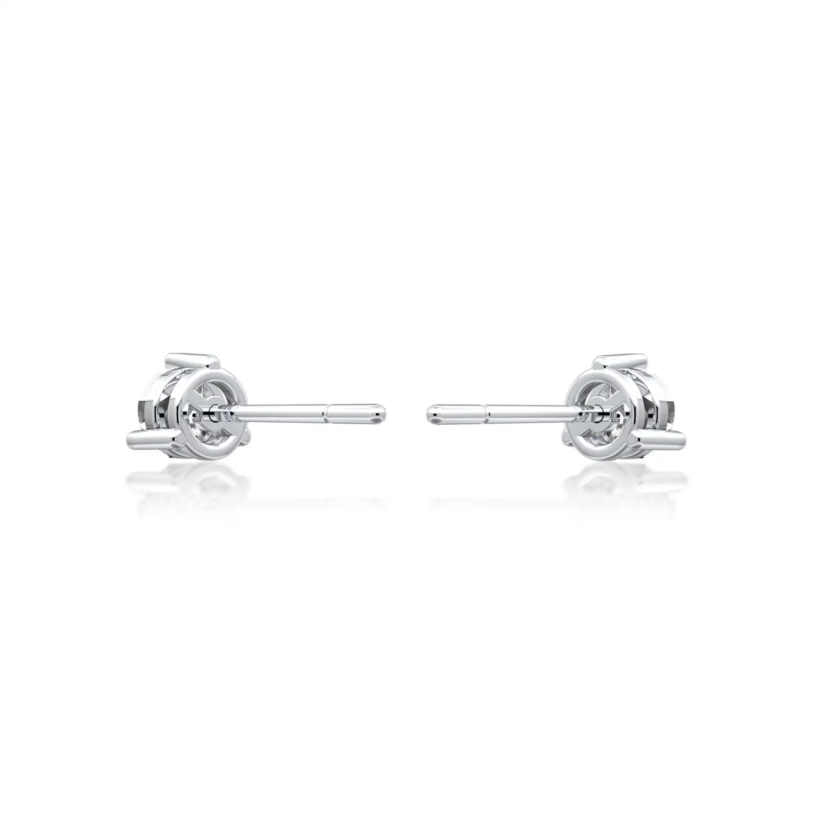 Fortune white gold april birthstone white topaz earrings for office wear