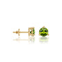 Trendy august birthstone peridot ear studs
