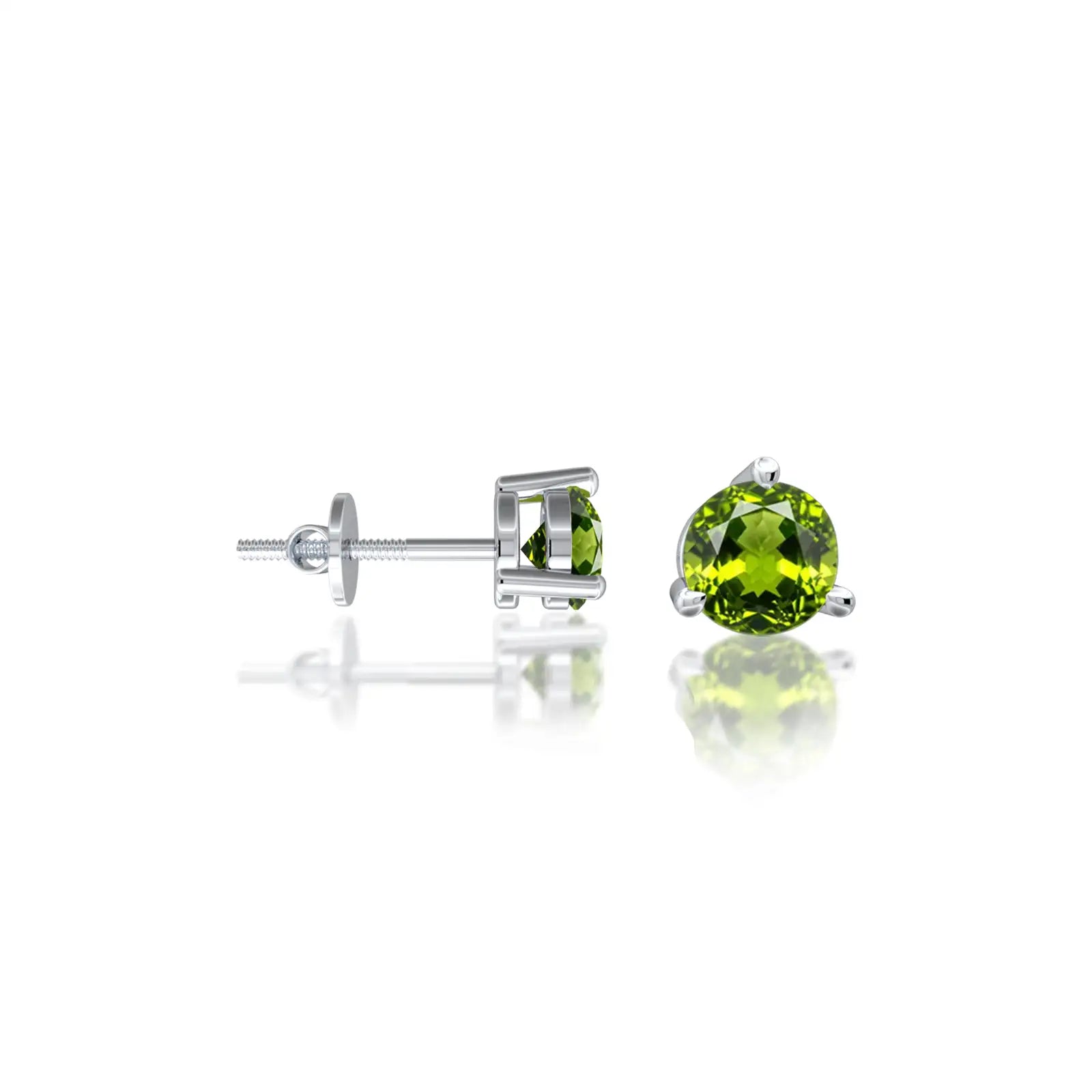 Fortune classy August birthstone peridot ear studs