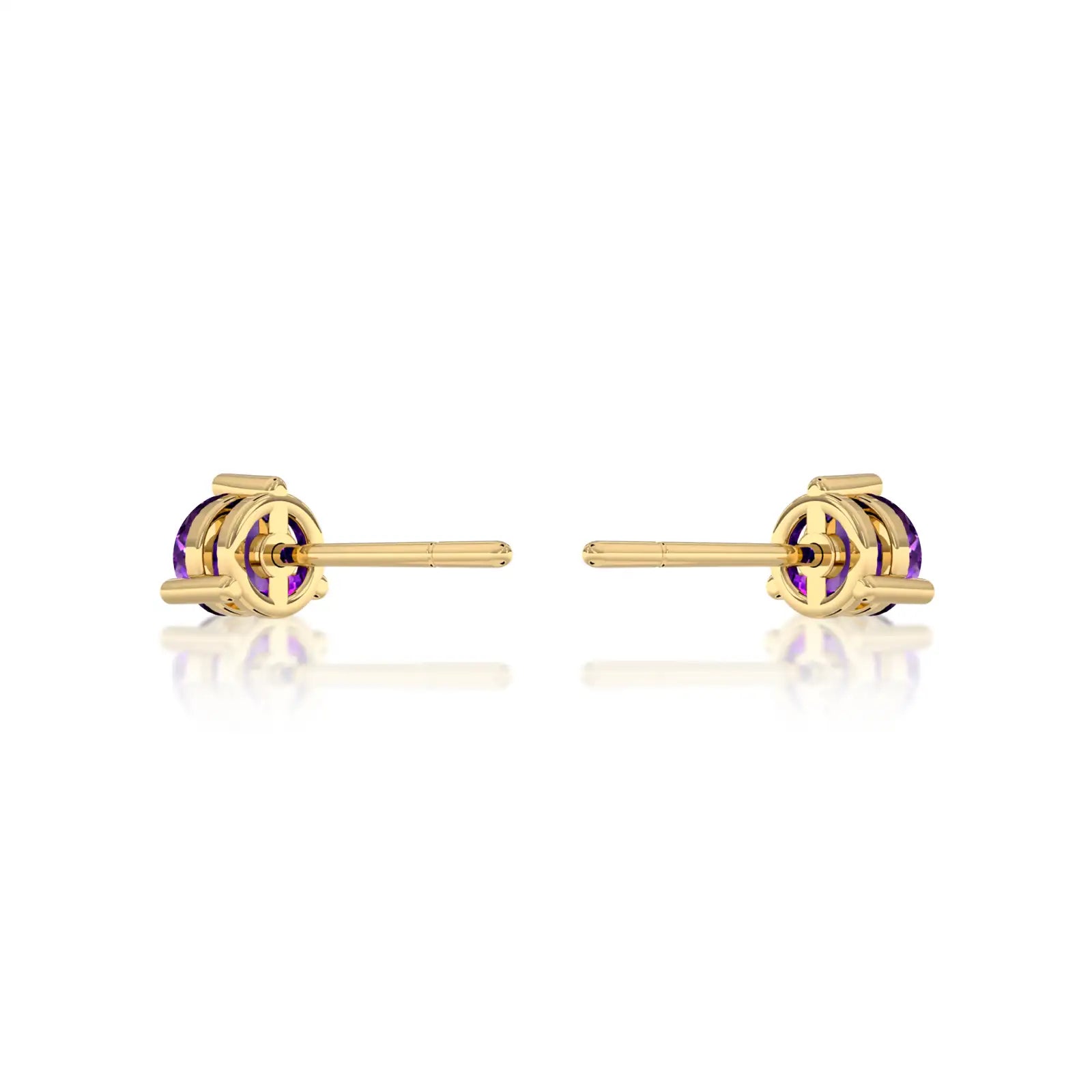 Fortune february birthstone amethyst earrings