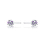 White gold february birthstone amethyst earrings