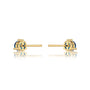 Trendy yellow gold september birthstone london blue topaz earrings 