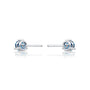 White gold trendy september birthstone london blue topaz earrings