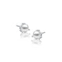 White gold june birthstone mother of pearl earrings