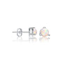 White gold october birthstone opal earrings