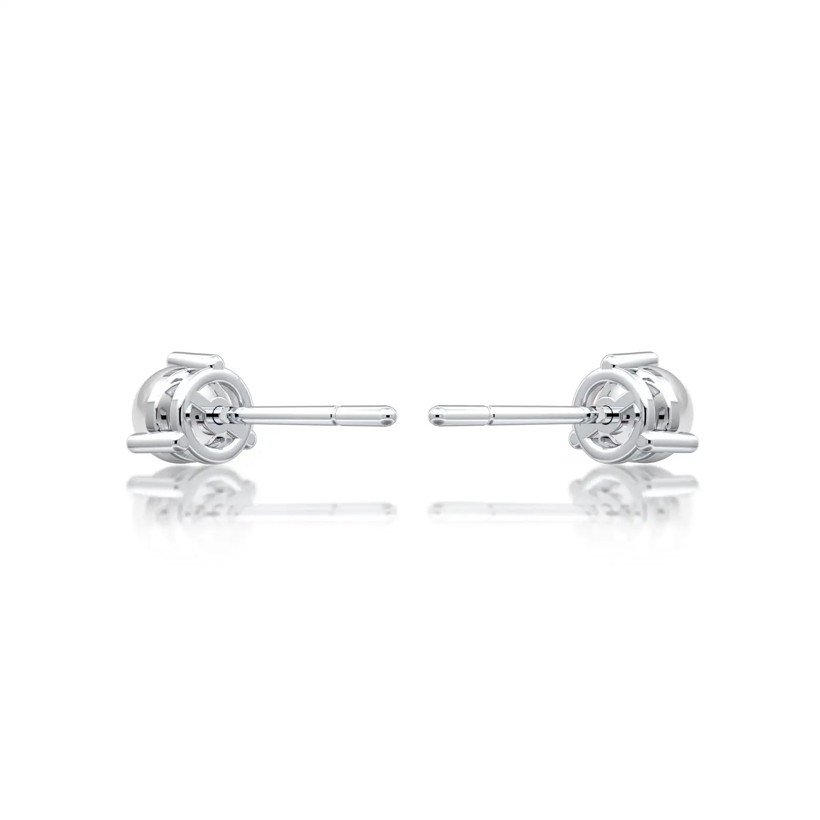 White gold june birthstone mother of pearl earrings