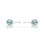 White gold fortune may birthstone green agate earrings