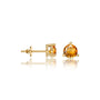 Yellow gold november birthstone citrine earrings