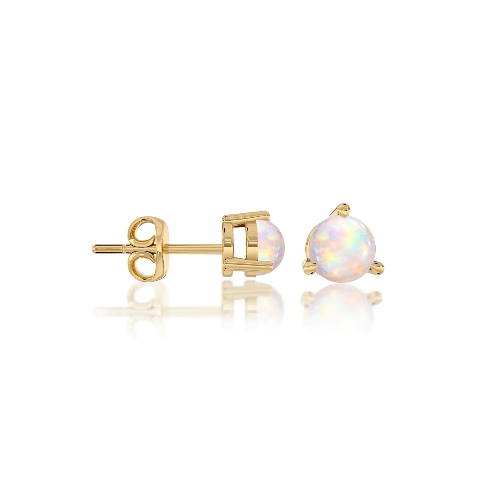 Fortune october birthstone opal earrings