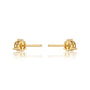 Yellow gold trendy november birthstone citrine earrings