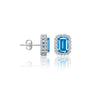 White gold march birthstone swiss blue topaz earrings with diamonds 